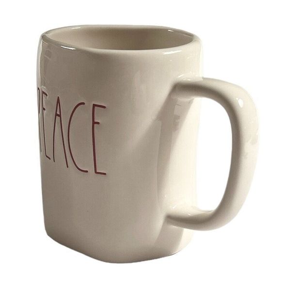 Rae Dunn by Magenta Artisan Collection 20 oz Red Letter PEACE Coffee Mug - Picture 3 of 6
